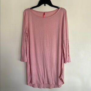 Pink Oversized Tunic with Relaxed Fit